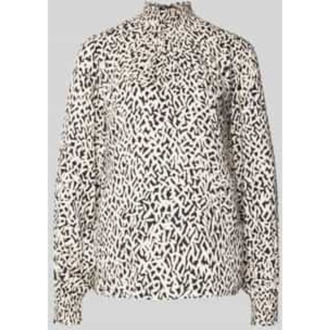 Regular fit blouse met opstaande kraag