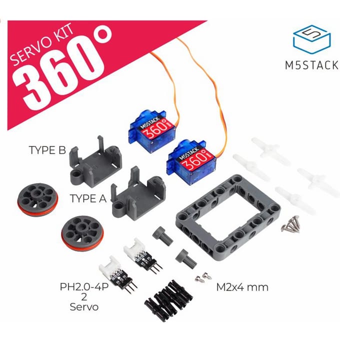 M5Stack officiële servokit 360 graden steencompatibel