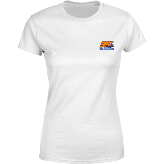 Back To The Future 35 Hill Valley Front Women's T-Shirt - White - M