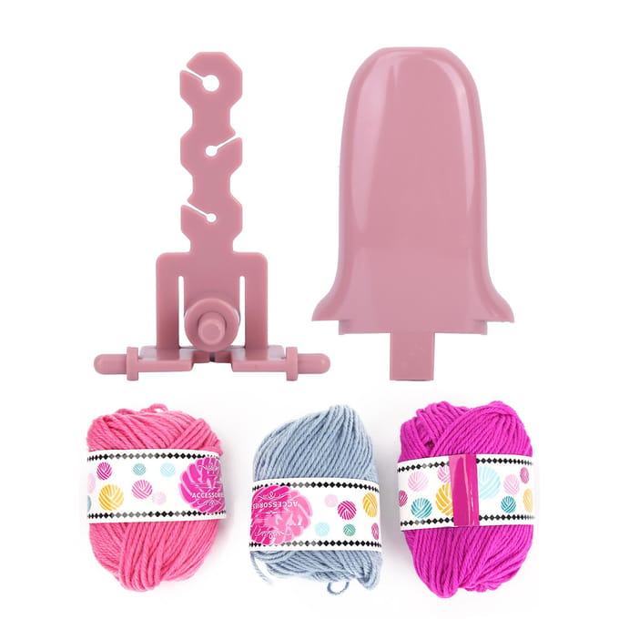 DIY Plastic Handbreimachine Naaimachine Kinderen Weven Speelgoed Gereedschap Accessoires(40 naalden) white