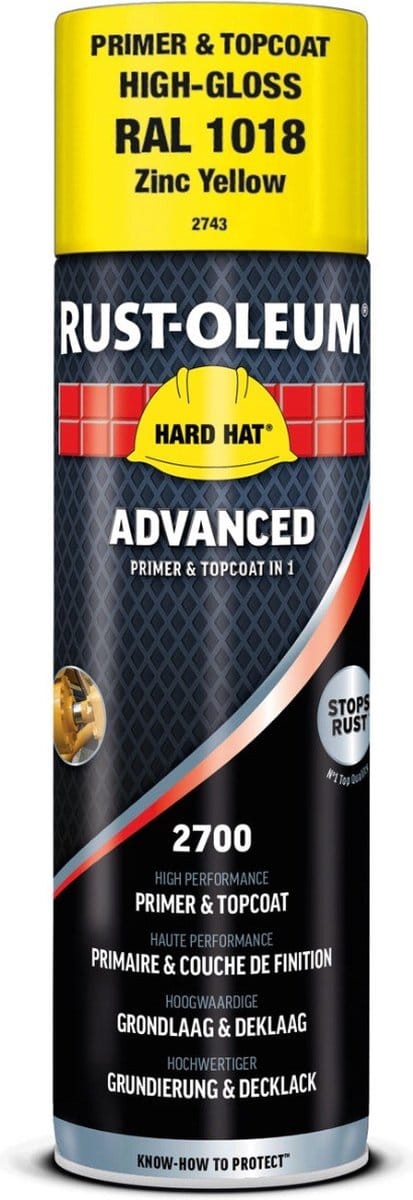 Rust-Oleum Grondverf & Lak in 1 spuitbus GEEL - RAL1018