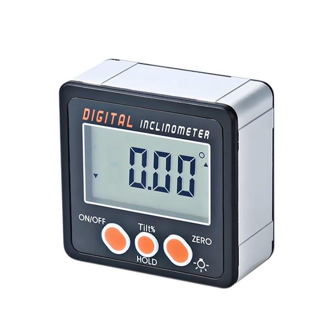 Digitale hellingsmeter 360 ° elektronische gradenboog aluminium behuizing digitale schuine hoekmeter gray