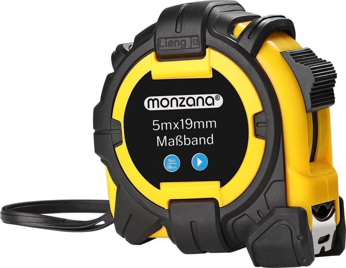 Monzana – Meetlint 5m Autorolsysteem – Vergrendeling
