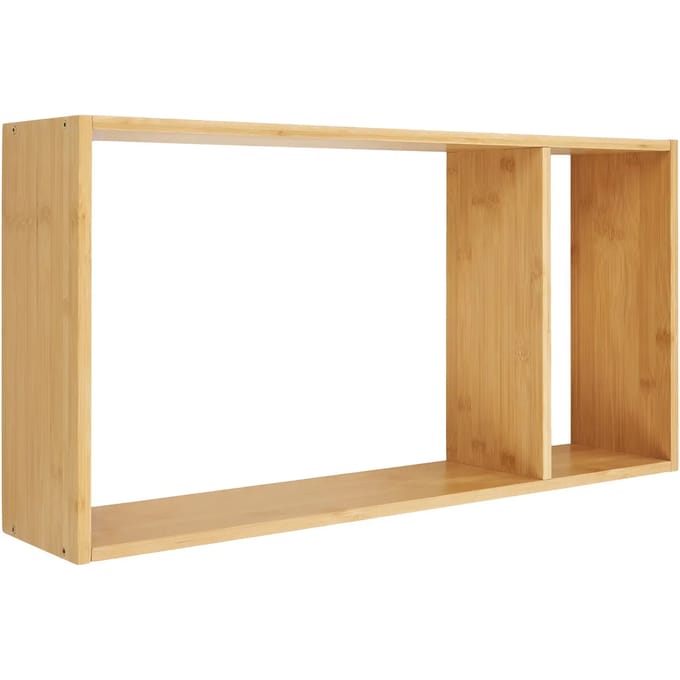 Ember Wandplank - Naturel, Bamboe, 70x15x35,5 cm