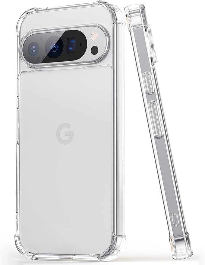 Hoesje geschikt voor Google Pixel 9 Pro - Techsuit Shockproof Silicone Back Cover - Transparant