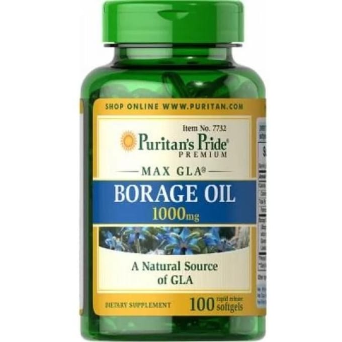 Puritan's Pride - Bernagieolie 1000 mg, 100 Softgels