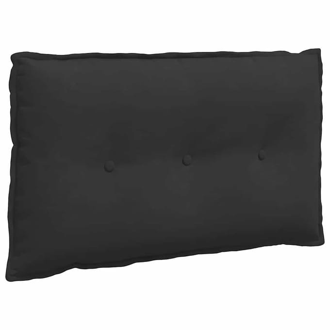 vidaXL - Rugkussen - Zwart - 80 - x - 50 - cm - Microvezel - Stof