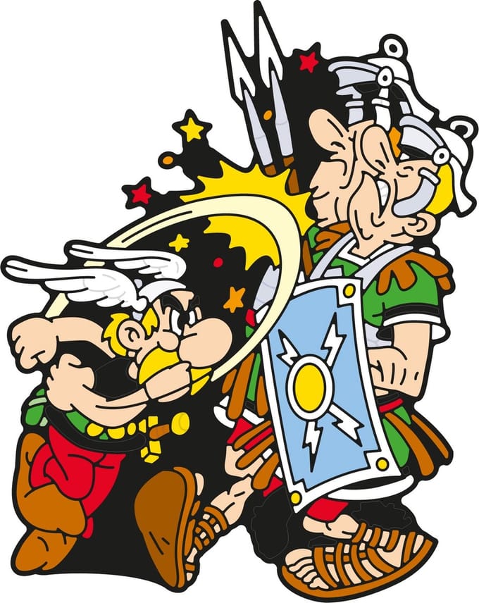 Plastoy - Asterix - Kauwgom Magneet Asterix de Galliër Paff!