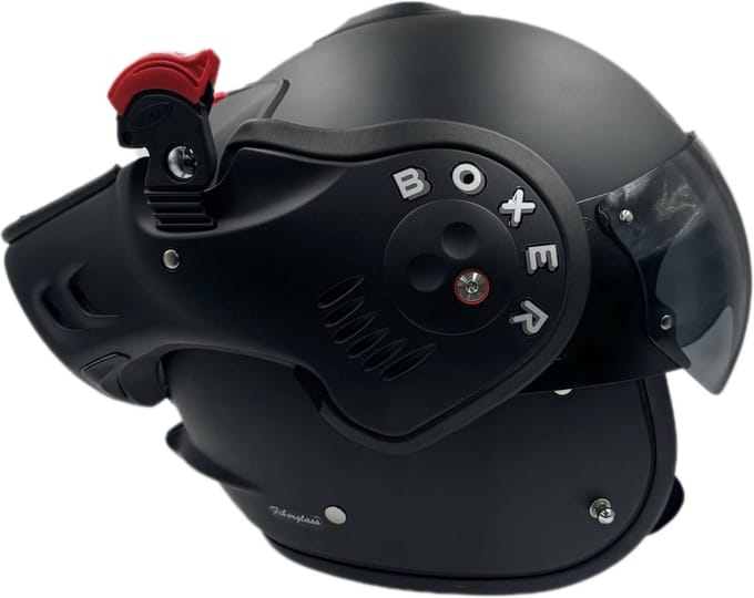 Roof Boxer V8 Alpha Matt Black - Systeemhelm - Maat M - Boxer helm - Motorhelm - ECE 22-06 gekeurd