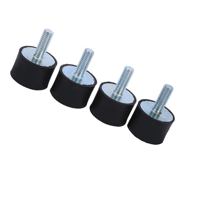 4x Rubberen Trillingsdempers Schokdemper Anti-vibratie Silentblocks Bobines M8 black