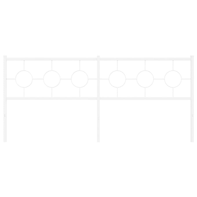 vidaXL - Vervangend - hoofdbord - 193 - cm - metaal - wit
