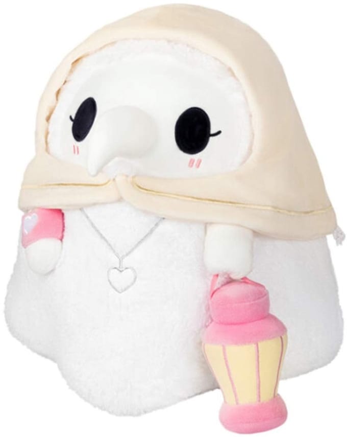 Dailygoody - Plague Doctor Pluche Dier - Decoratie - Wit