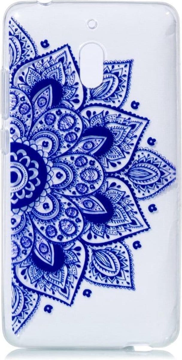 Shop4 - Nokia 2.1 (2018) Hoesje - Zachte Back Case Mandala Blauw