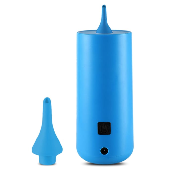 Mini Elektrische Ballonpomp Draagbare Ballonblaasmachine met Druk- en Auto-opblaasballon UK plug blue