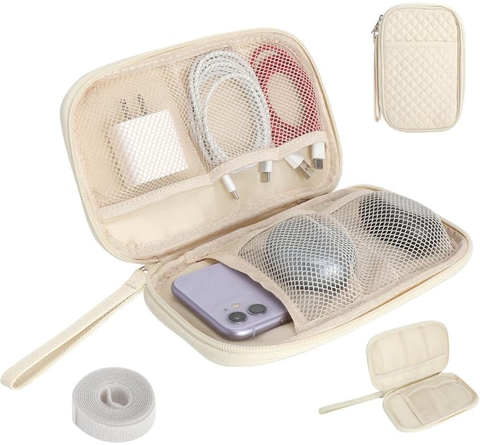 Dailygoods - Compacte Kabeltas met Handgreep en 5 Netvakken