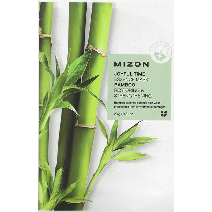 Mizon, Joyful Time Essence Beauty Mask, Bamboo, 1 sheet, 23g (0.81oz) beige