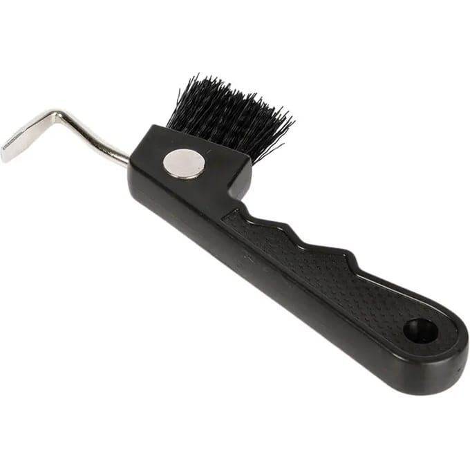 Harry's Horse Hoevenkrabber/borstel magneet One Size Zwart