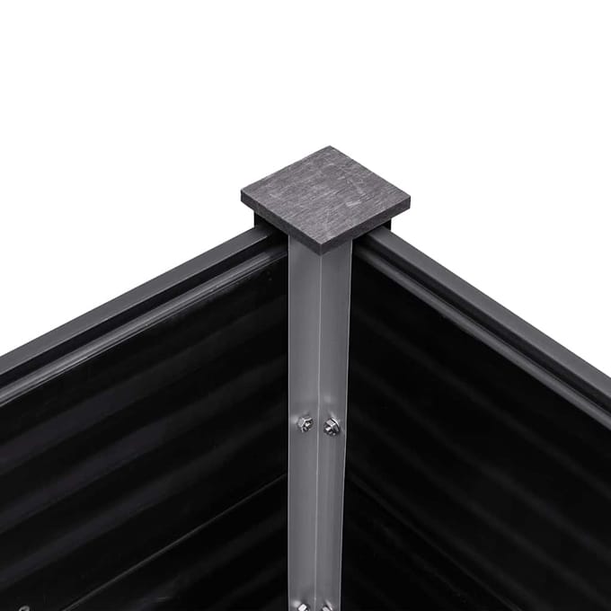 vidaXL - Plantenbak - verhoogd - 200x50x91 - cm - HKC - grijs