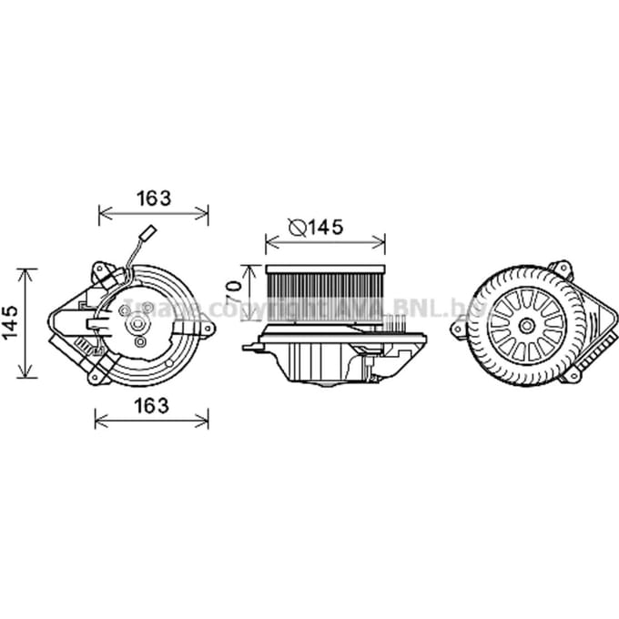 Elektromotor, interieurventilator AVA COOLING CN8515