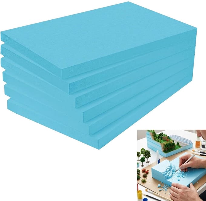 Dailygoods - Hardschuimplatenset voor Modelbouw en Knutselen 6 Stuks