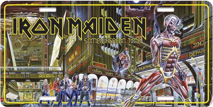 Iron Maiden - Somwhere in Time - USA Nummerplaat