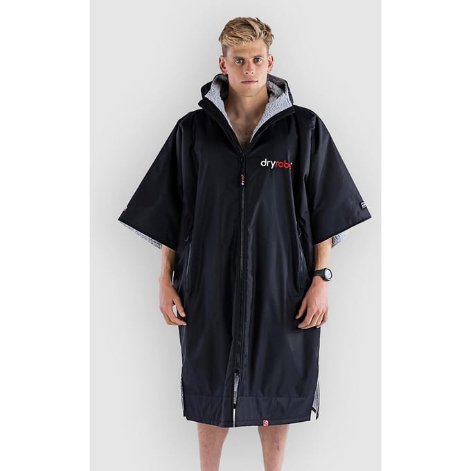Dryrobe Advance Short Sleeve Surf Poncho zwart