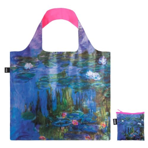 Loqi opvouwbare tas - water lillies pink