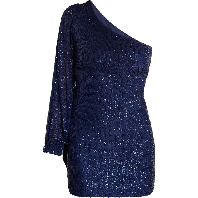 Faina Mini-jurk met één schouder Dames marine