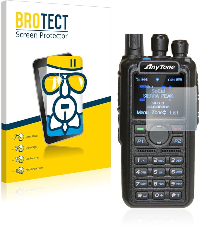 Screenprotector voor AnyTone AT-D878UV Beschermglas transparant