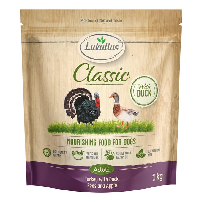 Lukullus Classic Kalkoen & Eend - 1 kg Nieuw Receptuur