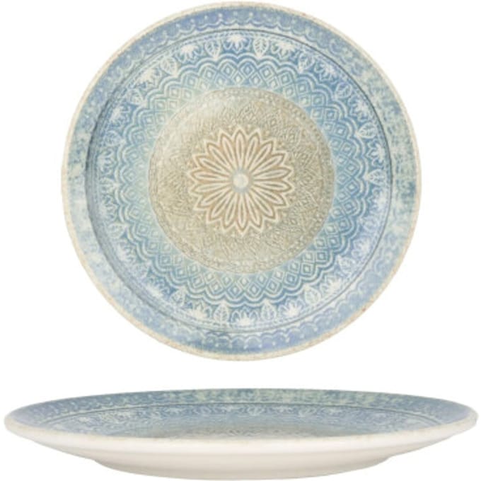 Bonna Dessertbord - Rivus Ethnic - Porselein - 23 cm - set van 6