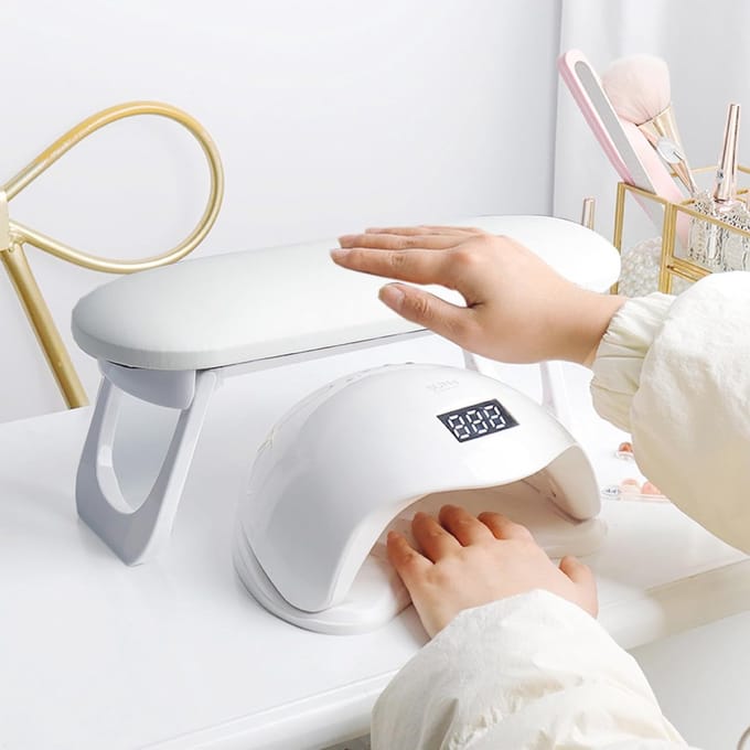 Handsteun voor manicure met microvezel-leer - Nagelaccessoires