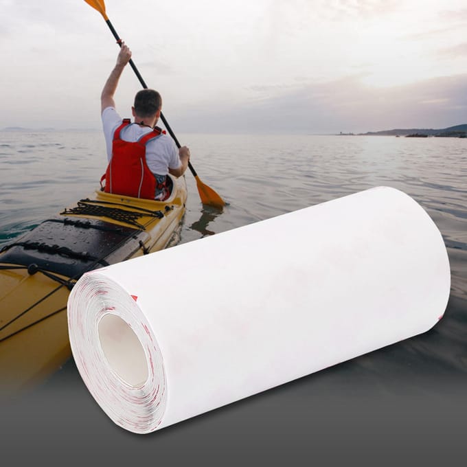 Paddleboard Rail Saver Transparante Tape Lijm voor SUP Board Zijbescherming 400 * 10CM white