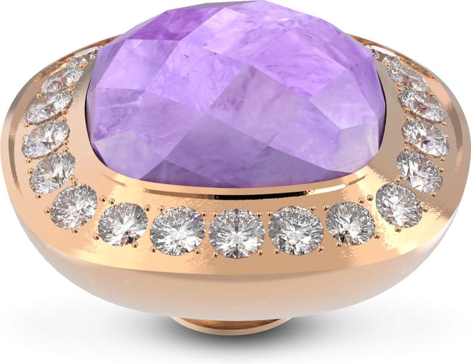 Melano Vivid Border CZ Steentje Amethyst Rosé