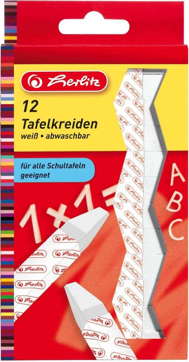 Herlitz 08648107 Wit 12stuk(s) krijt