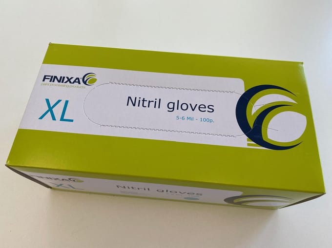Finixa Nitril Handschoenen Blauw XL - 100 stuks