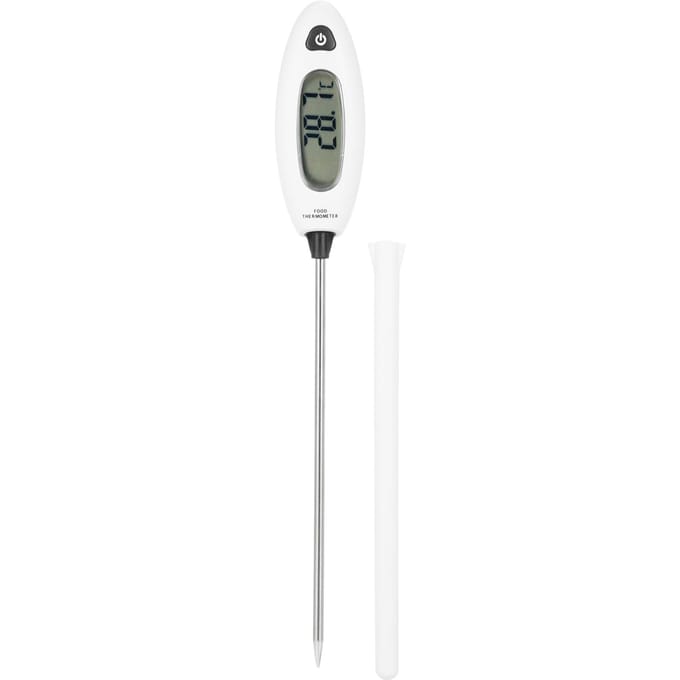 GM1311 Voedselthermometer Direct Afleesbaar Digitaal Vlees LCD Voedselthermometer Met Temperatuurvergrendeling, wit