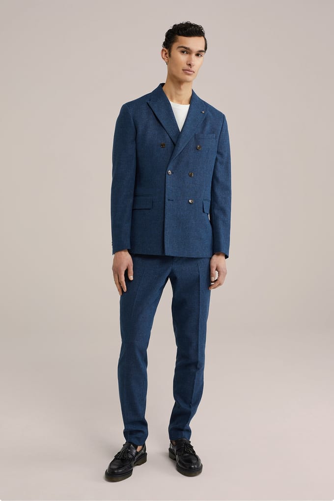 WE Fashion Blazer Double Breasted Dark Blue Taglia: 48 | Blazers Outlet | Uomo | Blu