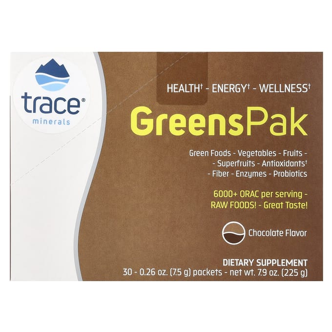 Trace, GreensPak, Chocolat, 30 sachets, 7,5 g (0,26 oz) chaque