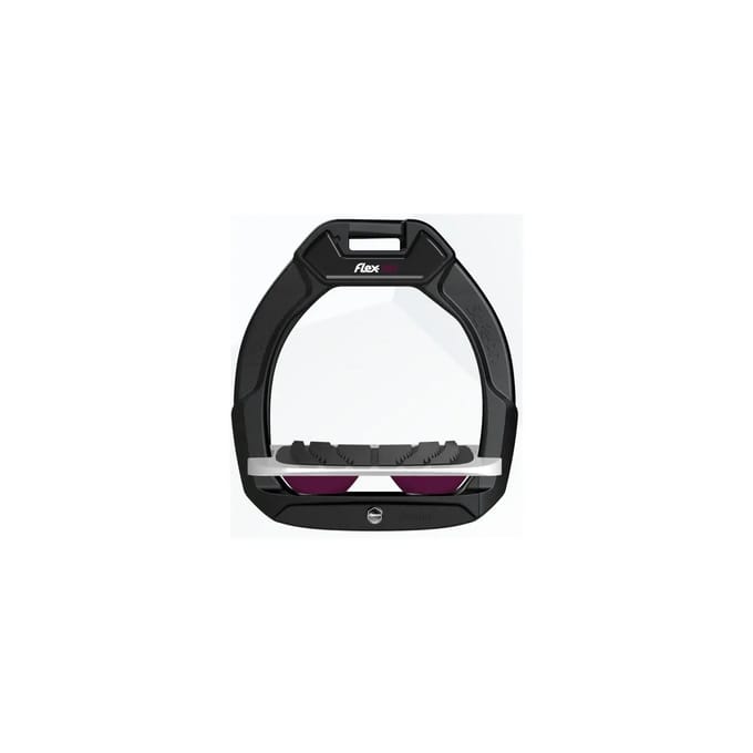 Veiligheidsstijgbeugels Paardrijden Hellend Grip Zwart/Grijs/Pruim Flex-On Safe-On
