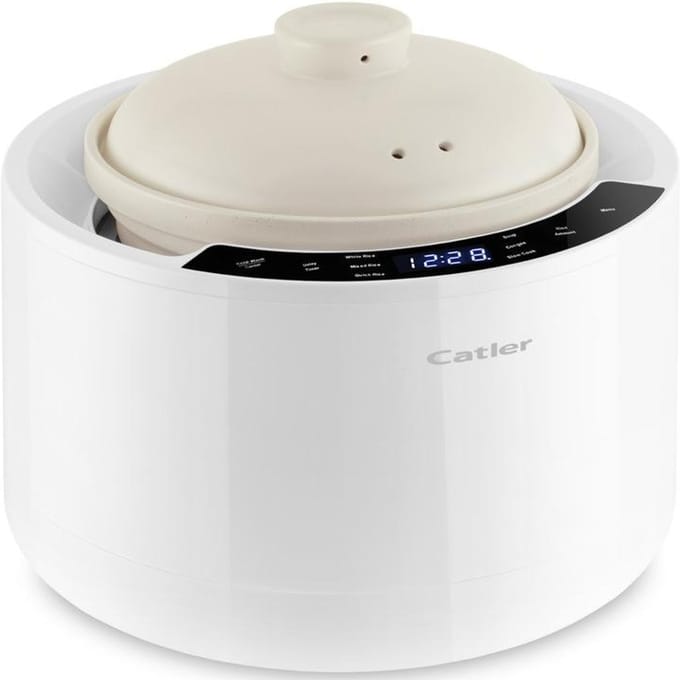 Cuiseur à riz électrique multifonction CATLER CR 600 - Cuve céramique - 6 programmes automatiques - Soupe - Blanc blanc