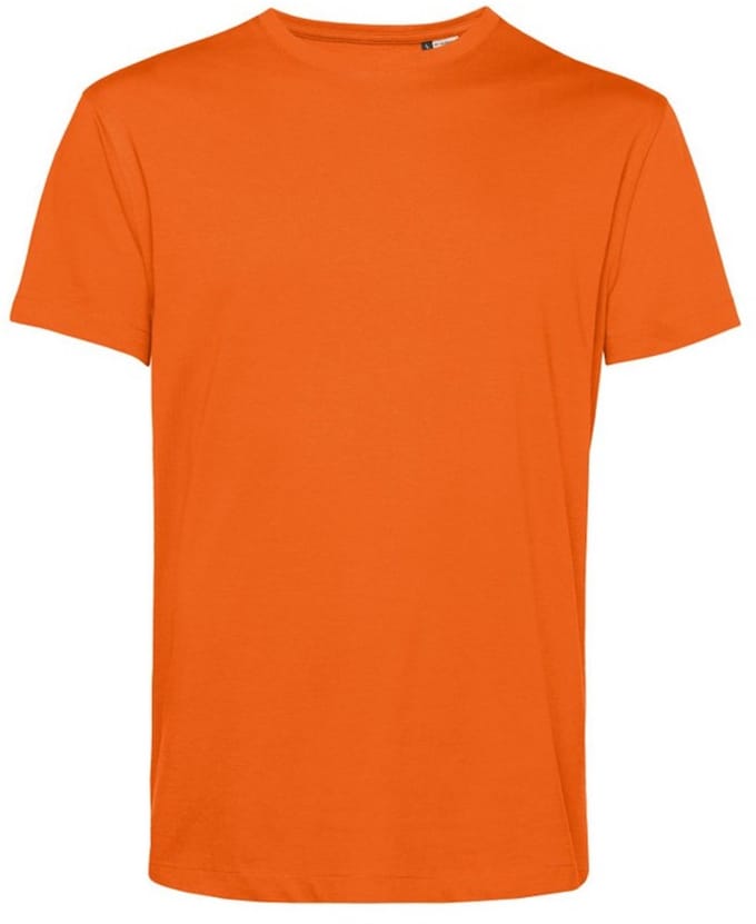 B&C Heren Organisch E150 T-Shirt (Zuiver oranje)