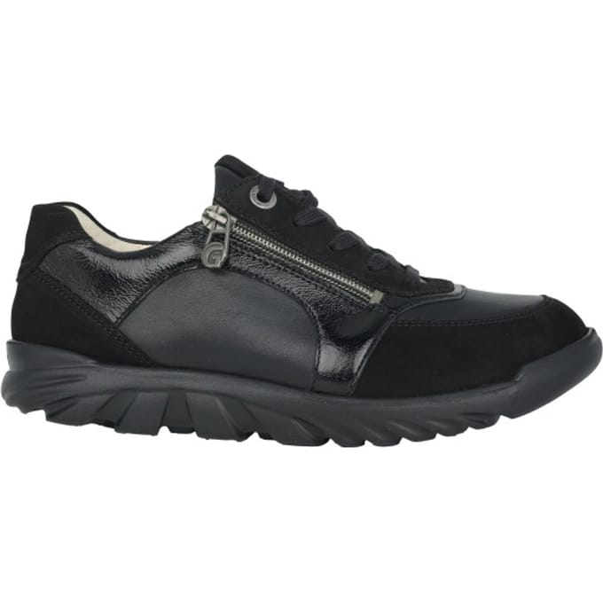Ganter Haylie - dames sneaker - Zwart - maat 38 (EU) 5 (UK)