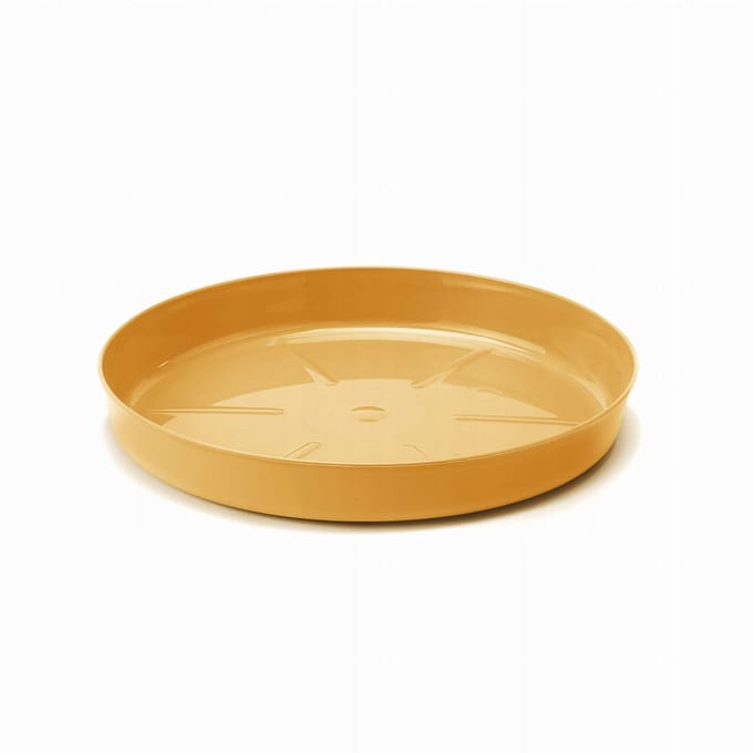 Lamela Onderschotel 112mm Mosterdgeel - Rond Kunststof