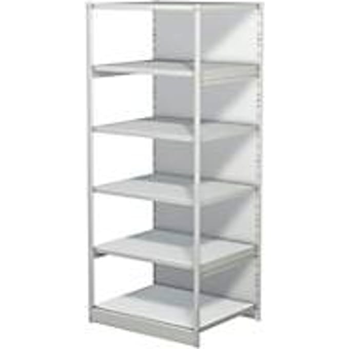 Complete stelling PROGRESS 500 T, basissectie, met achterwand, H 1900 x B 750 x D 640 mm