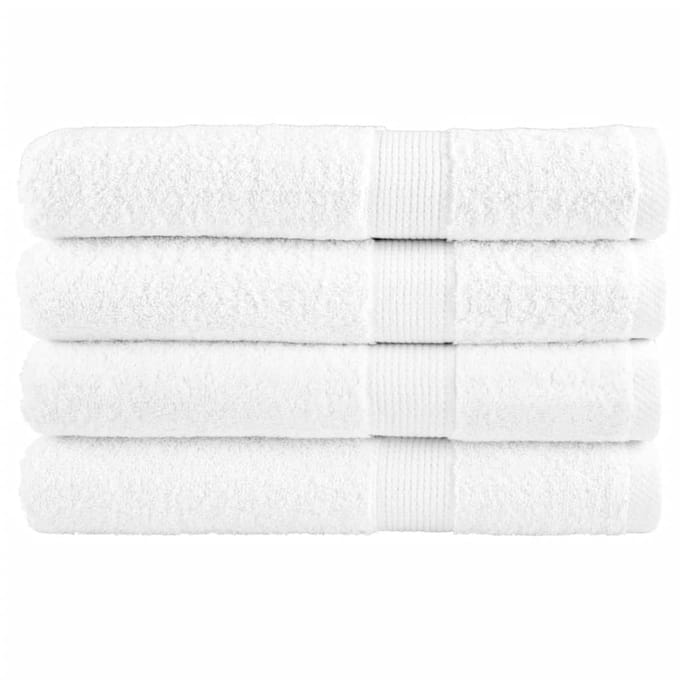 vidaXL - Saunadoeken - SOLUND - 4 - st - 600 - g/m² - 80x200 - cm - wit