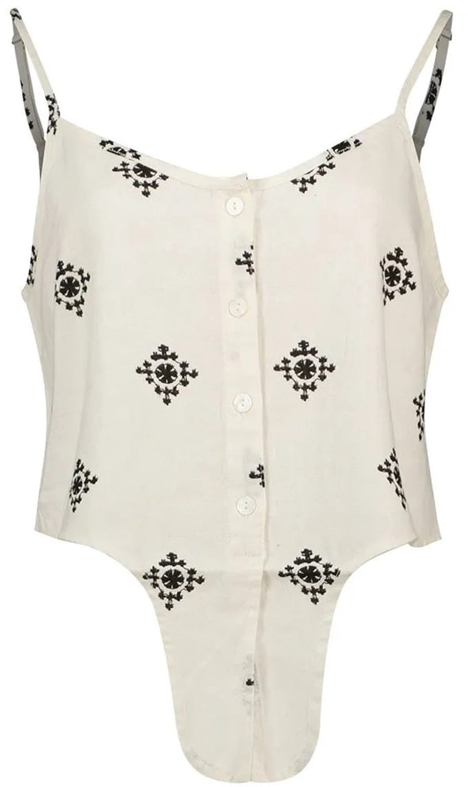 ONLY - ONLCARO STRAP LINEN BLEND KNOT TOP PNT - Dames - Blouses