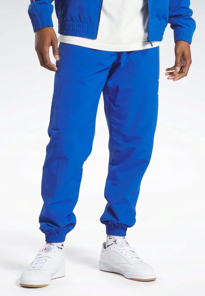Reebok - Heren Sportsbroek - Niebieski - Logo - Maat M