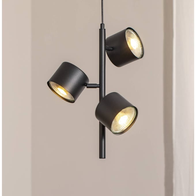 ALDEX Hanglamp 1047E, 3-lamps, zwart