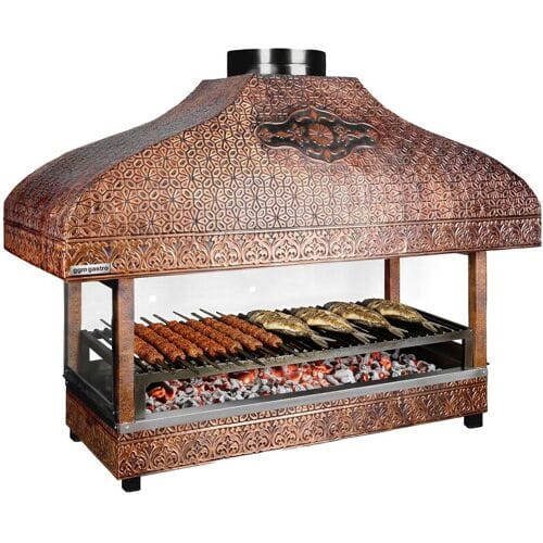 GGM Gastro Holzkohle Kupfergrill - 1000mm - mit Glas